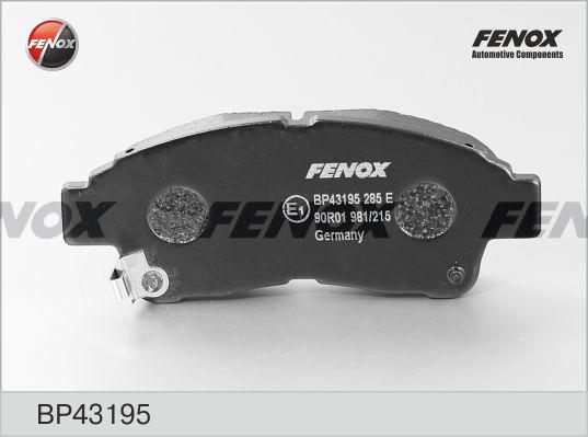 Fenox BP43195 - Тормозные колодки, дисковые, комплект autospares.lv