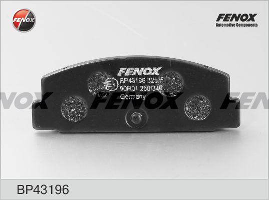 Fenox BP43196 - Тормозные колодки, дисковые, комплект autospares.lv