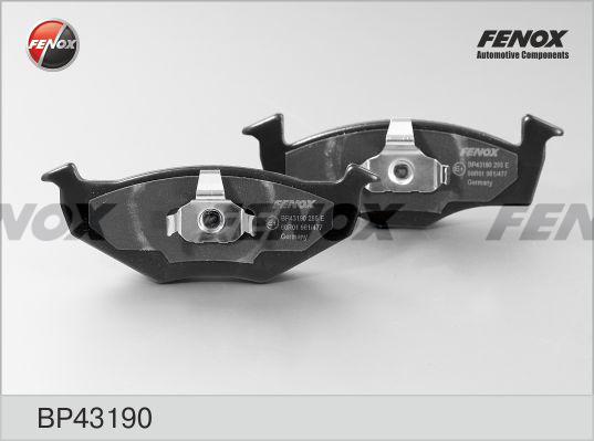 Fenox BP43190 - Тормозные колодки, дисковые, комплект autospares.lv