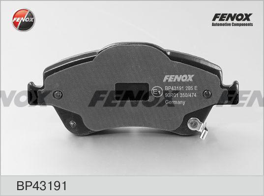 Fenox BP43191 - Тормозные колодки, дисковые, комплект autospares.lv