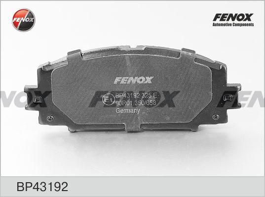 Fenox BP43192 - Тормозные колодки, дисковые, комплект autospares.lv