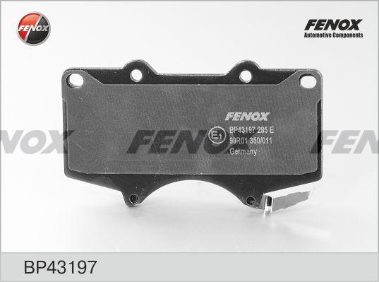 Fenox BP43197 - Тормозные колодки, дисковые, комплект autospares.lv