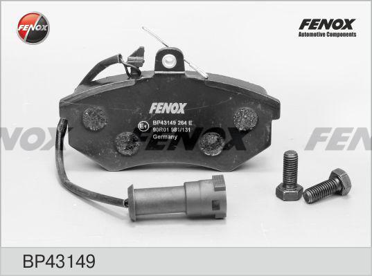 Fenox BP43149 - Тормозные колодки, дисковые, комплект autospares.lv