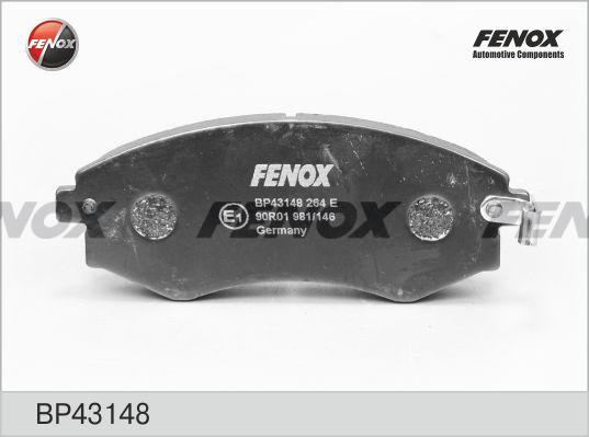 Fenox BP43148 - Тормозные колодки, дисковые, комплект autospares.lv