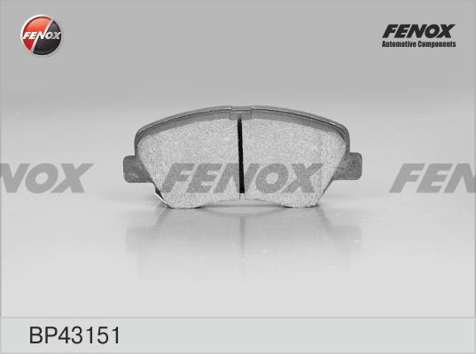 Fenox BP43151 - Тормозные колодки, дисковые, комплект autospares.lv