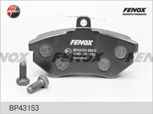 Fenox BP43153 - Тормозные колодки, дисковые, комплект autospares.lv