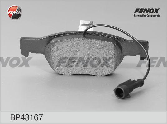 Fenox BP43167 - Тормозные колодки, дисковые, комплект autospares.lv