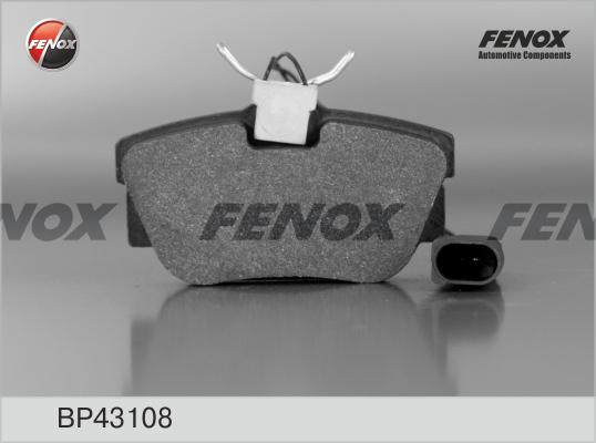 Fenox BP43108 - Тормозные колодки, дисковые, комплект autospares.lv