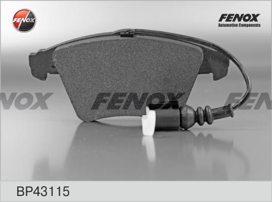 Fenox BP43115 - Тормозные колодки, дисковые, комплект autospares.lv