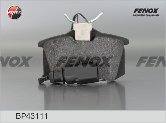 Fenox BP43111 - Тормозные колодки, дисковые, комплект autospares.lv