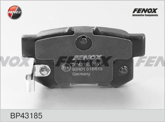 Fenox BP43185 - Тормозные колодки, дисковые, комплект autospares.lv