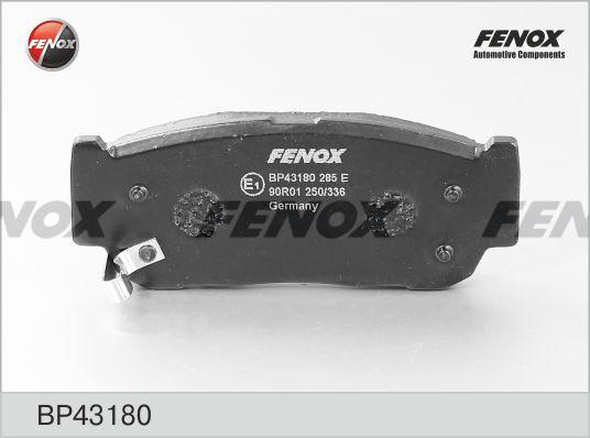 Fenox BP43180 - Тормозные колодки, дисковые, комплект autospares.lv