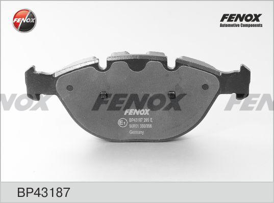 Fenox BP43187 - Тормозные колодки, дисковые, комплект autospares.lv