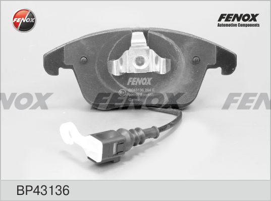 Fenox BP43136 - Тормозные колодки, дисковые, комплект autospares.lv