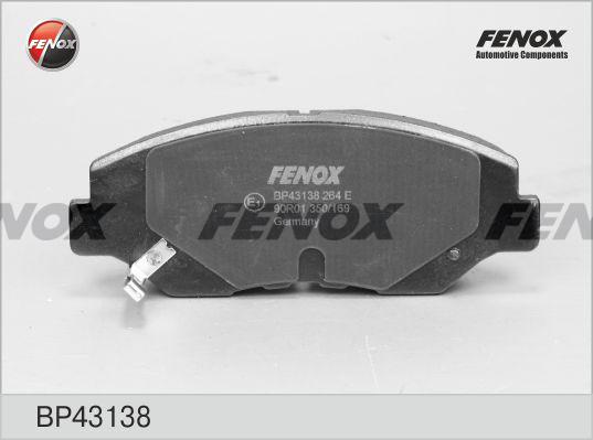 Fenox BP43138 - Тормозные колодки, дисковые, комплект autospares.lv