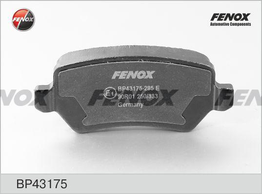 Fenox BP43175 - Тормозные колодки, дисковые, комплект autospares.lv