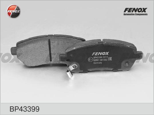 Fenox BP43399 - Тормозные колодки, дисковые, комплект autospares.lv