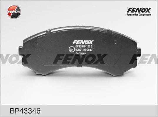 Fenox BP43346 - Тормозные колодки, дисковые, комплект autospares.lv