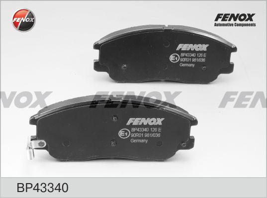 Fenox BP43340 - Тормозные колодки, дисковые, комплект autospares.lv