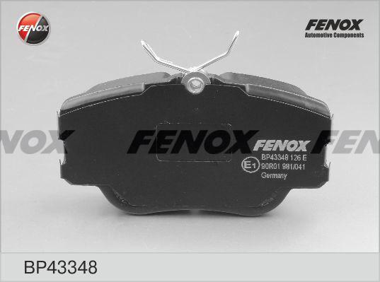 Fenox BP43348 - Тормозные колодки, дисковые, комплект autospares.lv