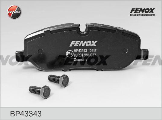 Fenox BP43343 - Тормозные колодки, дисковые, комплект autospares.lv