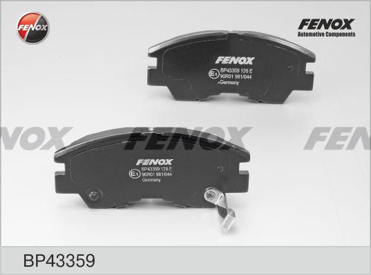 Fenox BP43359 - Тормозные колодки, дисковые, комплект autospares.lv