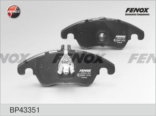 Fenox BP43351 - Тормозные колодки, дисковые, комплект autospares.lv