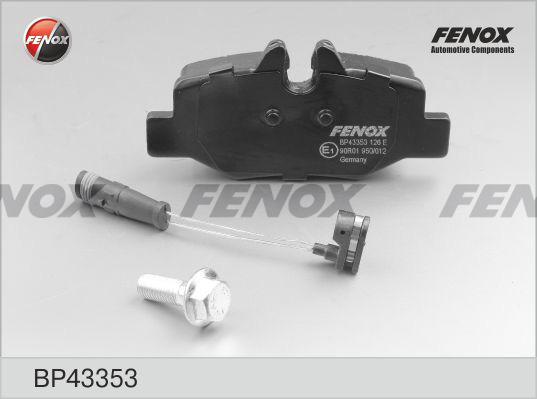 Fenox BP43353 - Тормозные колодки, дисковые, комплект autospares.lv