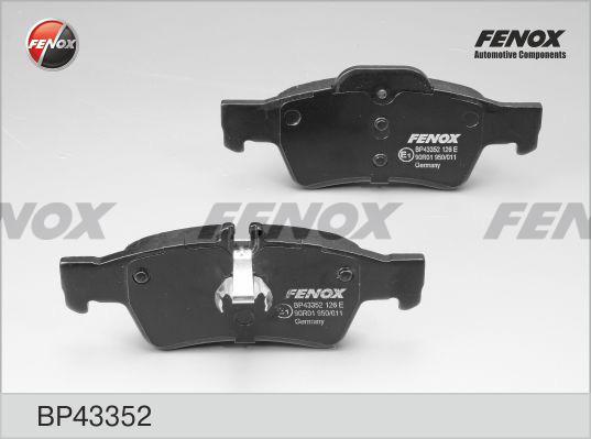 Fenox BP43352 - Тормозные колодки, дисковые, комплект autospares.lv
