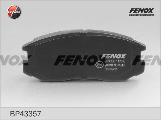 Fenox BP43357 - Тормозные колодки, дисковые, комплект autospares.lv