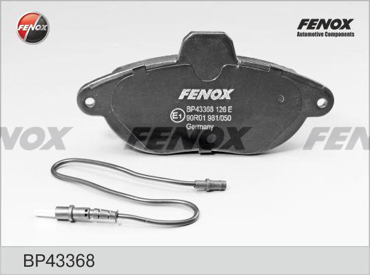 Fenox BP43368 - Тормозные колодки, дисковые, комплект autospares.lv