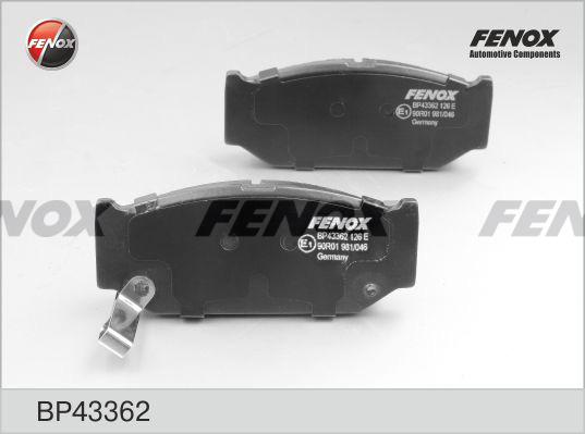 Fenox BP43362 - Тормозные колодки, дисковые, комплект autospares.lv