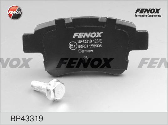 Fenox BP43319 - Тормозные колодки, дисковые, комплект autospares.lv