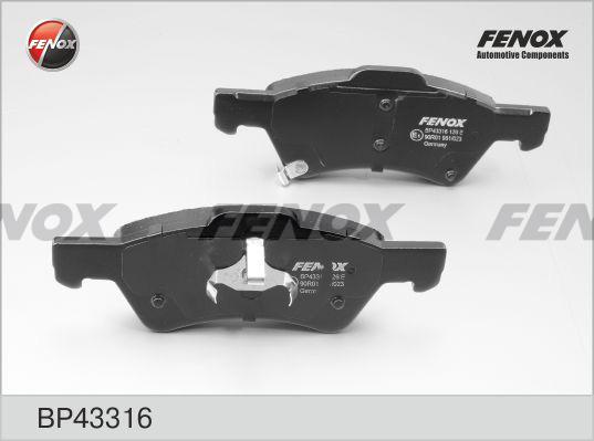 Fenox BP43316 - Тормозные колодки, дисковые, комплект autospares.lv