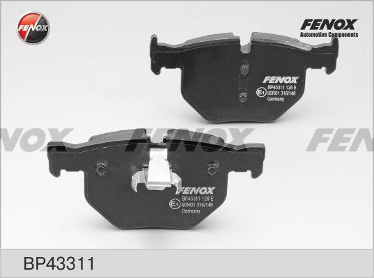 Fenox BP43311 - Тормозные колодки, дисковые, комплект autospares.lv