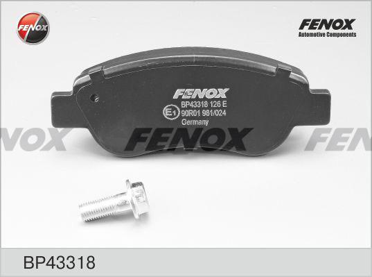 Fenox BP43318 - Тормозные колодки, дисковые, комплект autospares.lv