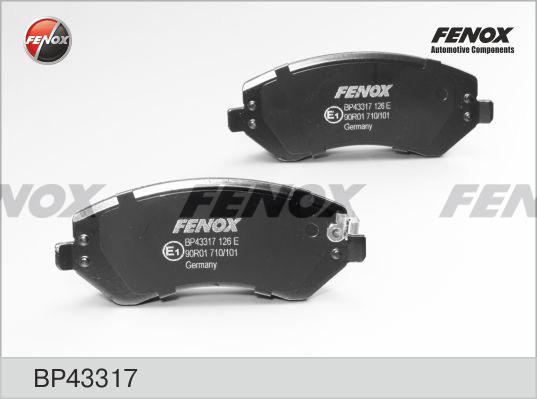 Fenox BP43317 - Тормозные колодки, дисковые, комплект autospares.lv