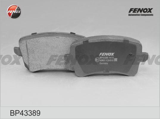 Fenox BP43389 - Тормозные колодки, дисковые, комплект autospares.lv