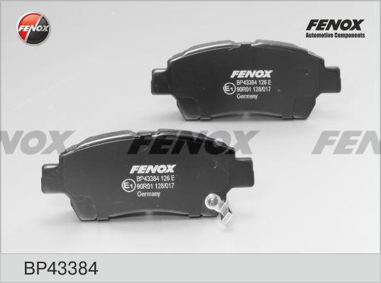 Fenox BP43384 - Тормозные колодки, дисковые, комплект autospares.lv