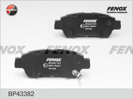 Fenox BP43382 - Тормозные колодки, дисковые, комплект autospares.lv