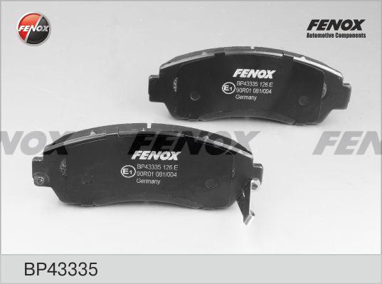 Fenox BP43335 - Тормозные колодки, дисковые, комплект autospares.lv