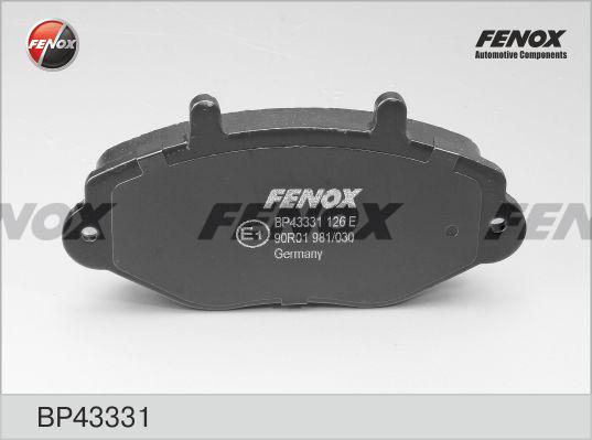 Fenox BP43331 - Тормозные колодки, дисковые, комплект autospares.lv