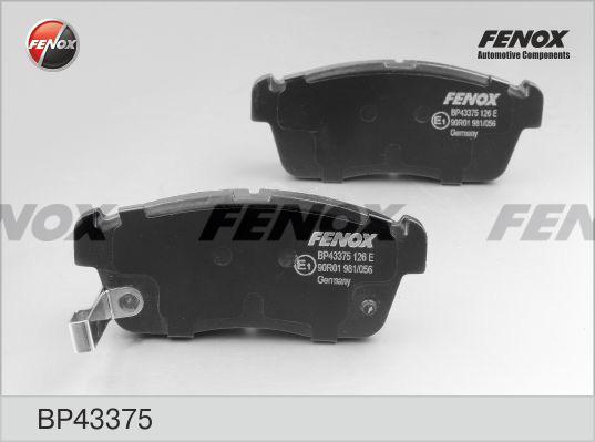 Fenox BP43375 - Тормозные колодки, дисковые, комплект autospares.lv