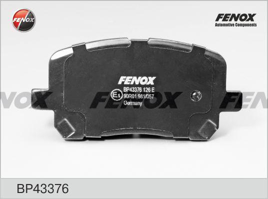 Fenox BP43376 - Тормозные колодки, дисковые, комплект autospares.lv