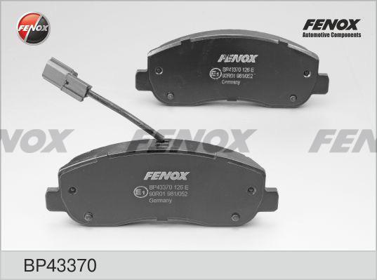 Fenox BP43370 - Тормозные колодки, дисковые, комплект autospares.lv