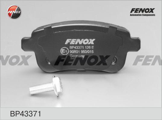 Fenox BP43371 - Тормозные колодки, дисковые, комплект autospares.lv