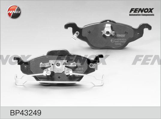 Fenox BP43249 - Тормозные колодки, дисковые, комплект autospares.lv