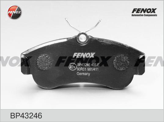 Fenox BP43246 - Тормозные колодки, дисковые, комплект autospares.lv