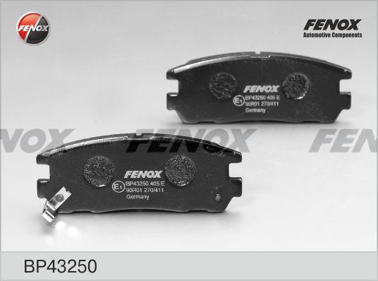 Fenox BP43250 - Тормозные колодки, дисковые, комплект autospares.lv