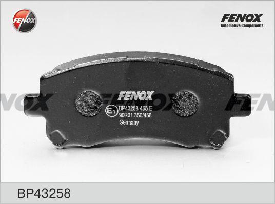 Fenox BP43258 - Тормозные колодки, дисковые, комплект autospares.lv